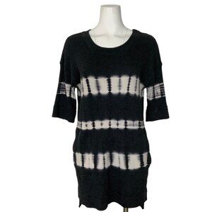 Free People Black and White Tie-Dye Tunic